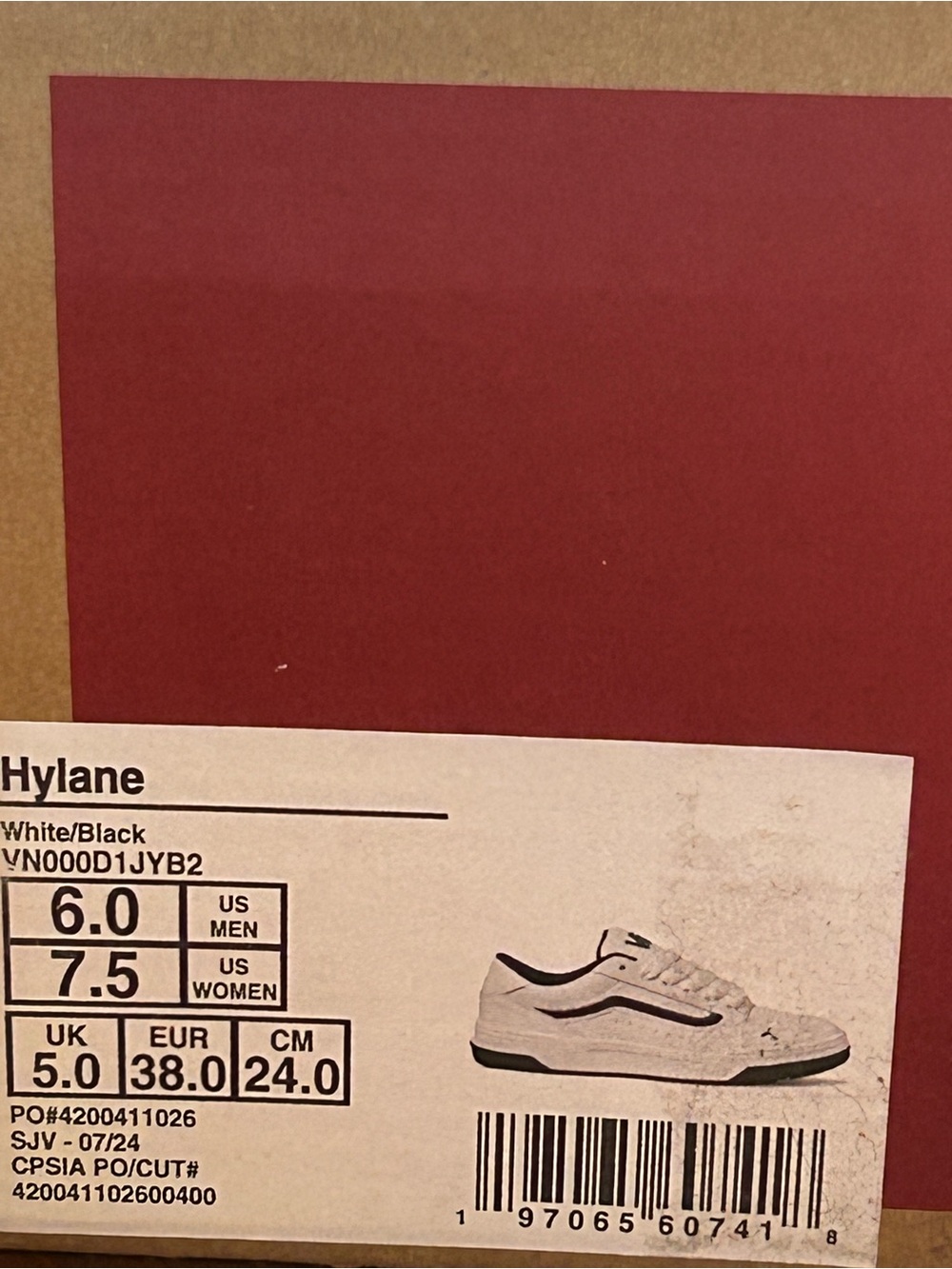 Hylane Vans White and Black Low-Top Athletic Sneakers - Picture 9 of 9